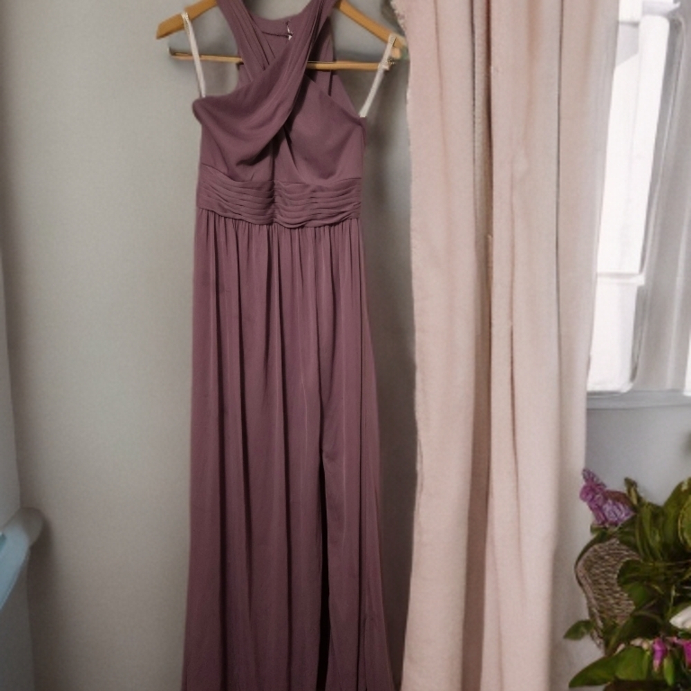 Elegant Mauve Evening Gown